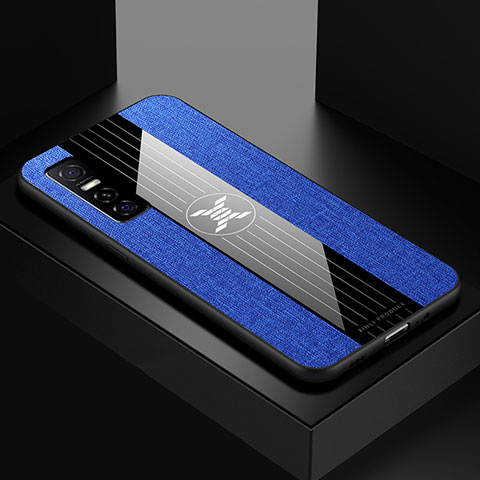 Coque Ultra Fine Silicone Souple Housse Etui X01L pour Vivo Y73s 5G Bleu