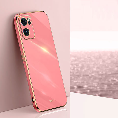 Coque Ultra Fine Silicone Souple Housse Etui XL1 pour Oppo Find X5 Lite 5G Rose Rouge