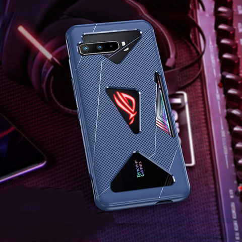 Coque Ultra Fine Silicone Souple Housse Etui ZJ1 pour Asus ROG Phone 3 Bleu