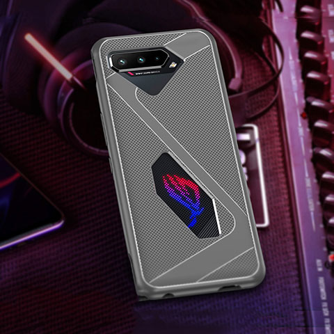 Coque Ultra Fine Silicone Souple Housse Etui ZJ1 pour Asus ROG Phone 5 Pro Gris