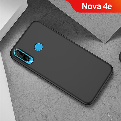 Coque Ultra Fine Silicone Souple S02 pour Huawei Nova 4e Noir