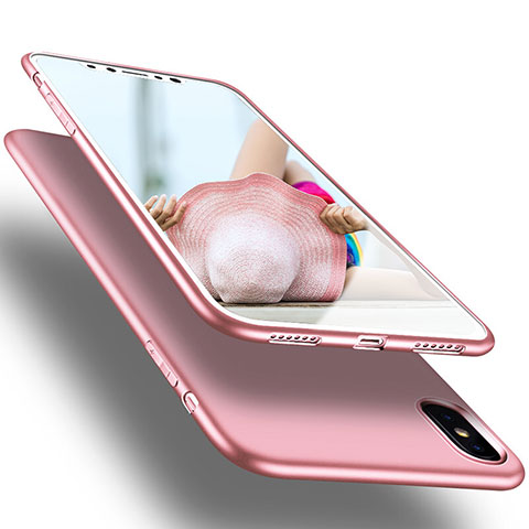 Coque Ultra Fine Silicone Souple S16 pour Apple iPhone X Rose