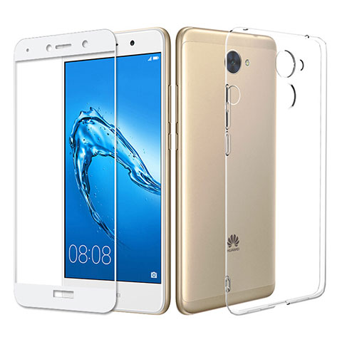 Coque Ultra Fine Silicone Souple Transparente et Protecteur d'Ecran pour Huawei Enjoy 7 Plus Clair