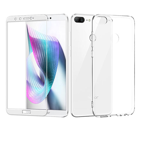 Coque Ultra Fine Silicone Souple Transparente et Protecteur d'Ecran pour Huawei Honor 9 Lite Blanc