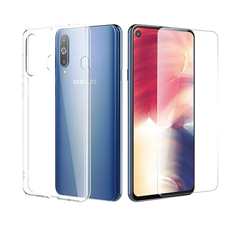 Coque Ultra Fine Silicone Souple Transparente et Protecteur d'Ecran pour Samsung Galaxy A8s SM-G8870 Clair