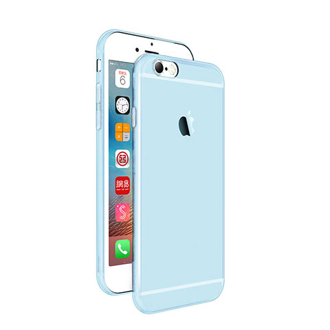 Coque Ultra Fine Silicone Souple Transparente pour Apple iPhone 6 Bleu