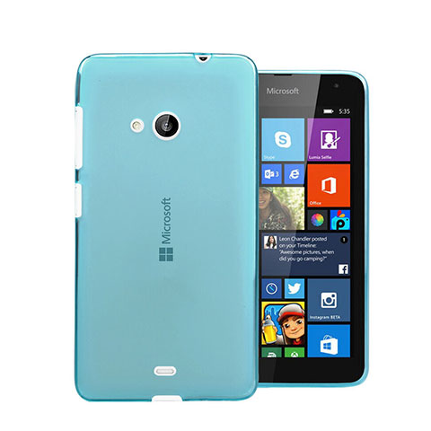 Coque Ultra Fine Silicone Souple Transparente pour Microsoft Lumia 535 Bleu