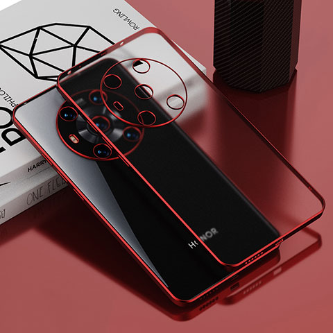 Coque Ultra Fine TPU Souple Housse Etui Transparente AN1 pour Huawei Honor Magic3 5G Rouge