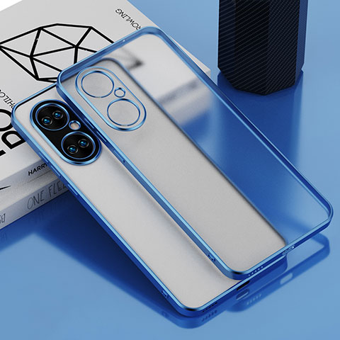 Coque Ultra Fine TPU Souple Housse Etui Transparente AN1 pour Huawei P50 Bleu