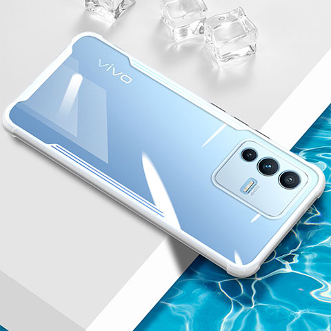 Coque Ultra Fine TPU Souple Housse Etui Transparente BH1 pour Vivo V23 5G Blanc