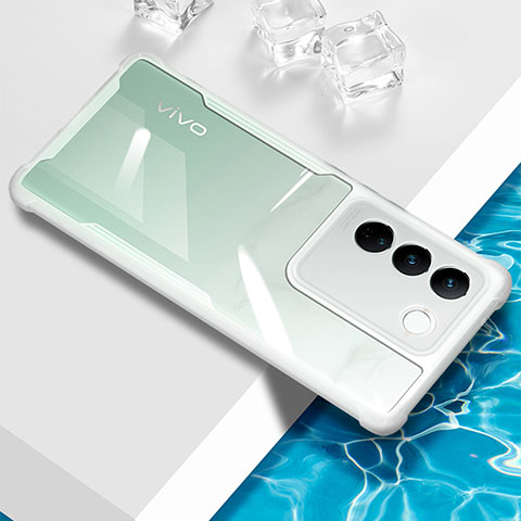 Coque Ultra Fine TPU Souple Housse Etui Transparente BH1 pour Vivo V27 Pro 5G Blanc