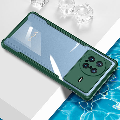 Coque Ultra Fine TPU Souple Housse Etui Transparente BH1 pour Vivo X Note Vert