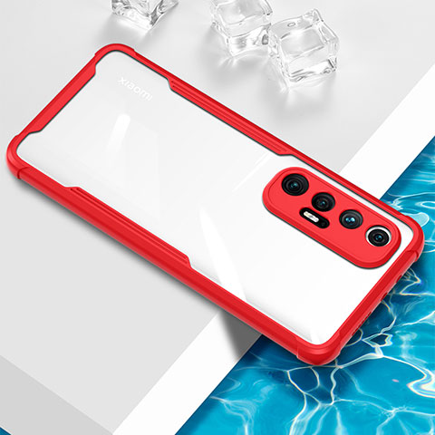 Coque Ultra Fine TPU Souple Housse Etui Transparente BH1 pour Xiaomi Mi 10S 5G Rouge