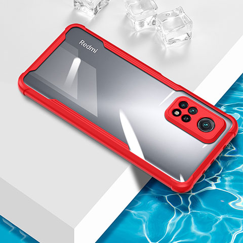Coque Ultra Fine TPU Souple Housse Etui Transparente BH1 pour Xiaomi Redmi Note 11 Pro 4G Rouge