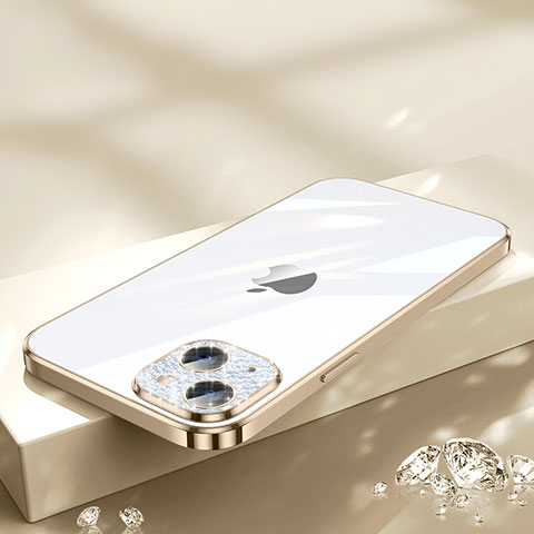 Coque Ultra Fine TPU Souple Housse Etui Transparente Bling-Bling LD2 pour Apple iPhone 15 Or