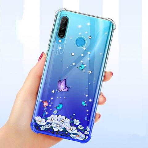 Coque Ultra Fine TPU Souple Housse Etui Transparente Fleurs pour Huawei P30 Lite New Edition Mixte