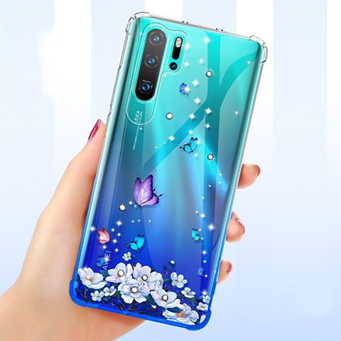 Coque Ultra Fine TPU Souple Housse Etui Transparente Fleurs T01 pour Huawei P30 Pro New Edition Mixte