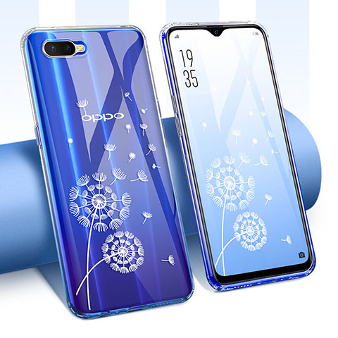 Coque Ultra Fine TPU Souple Housse Etui Transparente Fleurs T01 pour Oppo R15X Clair