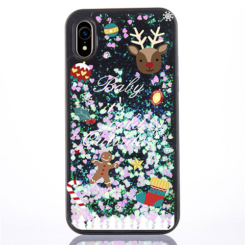 Coque Ultra Fine TPU Souple Housse Etui Transparente Fleurs Z01 pour Apple iPhone XR Vert