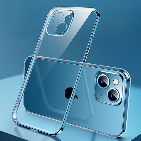 Coque Ultra Fine TPU Souple Housse Etui Transparente H01 pour Apple iPhone 15 Bleu