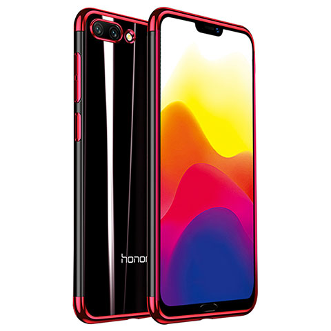 Coque Ultra Fine TPU Souple Housse Etui Transparente H01 pour Huawei Honor 10 Rouge