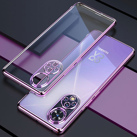 Coque Ultra Fine TPU Souple Housse Etui Transparente H01 pour Huawei Honor 50 5G Violet