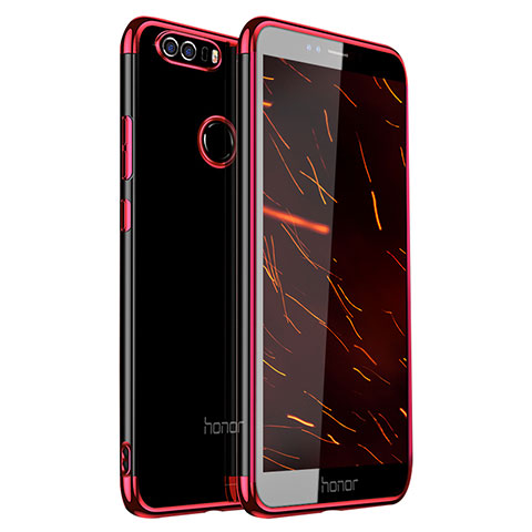 Coque Ultra Fine TPU Souple Housse Etui Transparente H01 pour Huawei Honor 8 Rouge