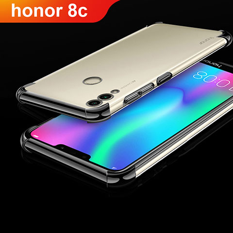 Coque Ultra Fine TPU Souple Housse Etui Transparente H01 pour Huawei Honor Play 8C Noir