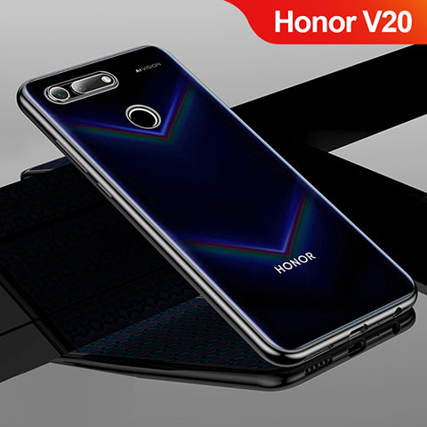 Coque Ultra Fine TPU Souple Housse Etui Transparente H01 pour Huawei Honor View 20 Noir