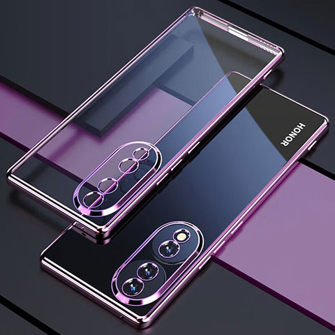 Coque Ultra Fine TPU Souple Housse Etui Transparente H01 pour Huawei Honor X7b Violet