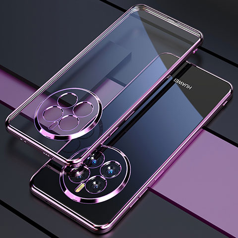 Coque Ultra Fine TPU Souple Housse Etui Transparente H01 pour Huawei Mate 50 Pro Violet