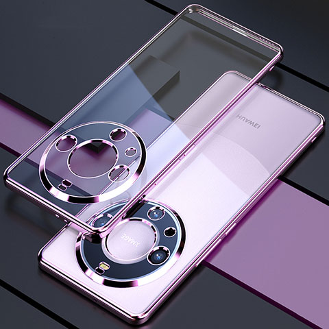 Coque Ultra Fine TPU Souple Housse Etui Transparente H01 pour Huawei Mate 60 Pro Violet