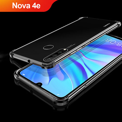 Coque Ultra Fine TPU Souple Housse Etui Transparente H01 pour Huawei Nova 4e Noir