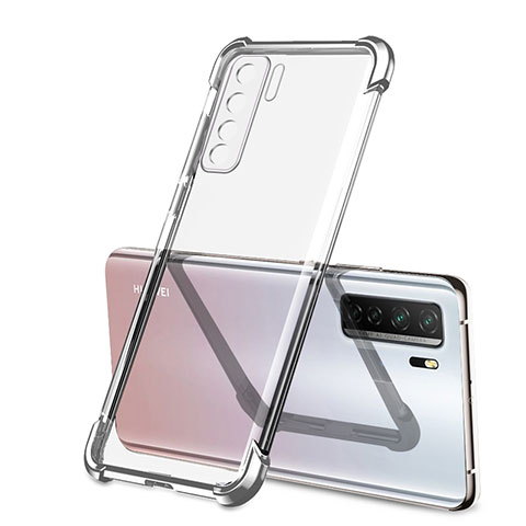 Coque Ultra Fine TPU Souple Housse Etui Transparente H01 pour Huawei Nova 7 SE 5G Argent