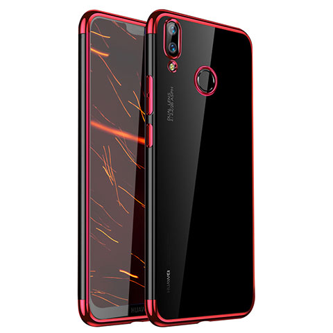 Coque Ultra Fine TPU Souple Housse Etui Transparente H01 pour Huawei P20 Lite Rouge