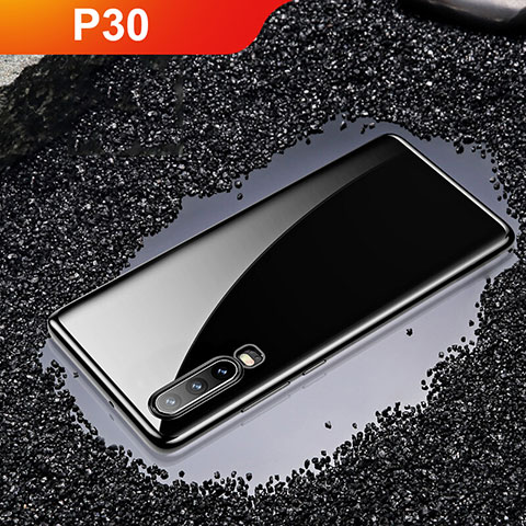 Coque Ultra Fine TPU Souple Housse Etui Transparente H01 pour Huawei P30 Noir