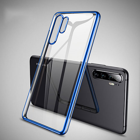 Coque Ultra Fine TPU Souple Housse Etui Transparente H01 pour Huawei P30 Pro Bleu