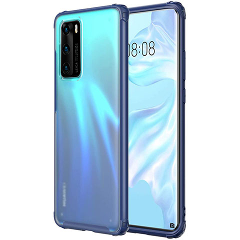 Coque Ultra Fine TPU Souple Housse Etui Transparente H01 pour Huawei P40 Bleu