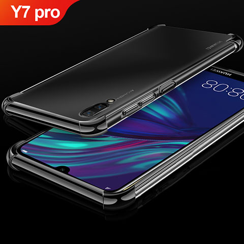 Coque Ultra Fine TPU Souple Housse Etui Transparente H01 pour Huawei Y7 (2019) Noir