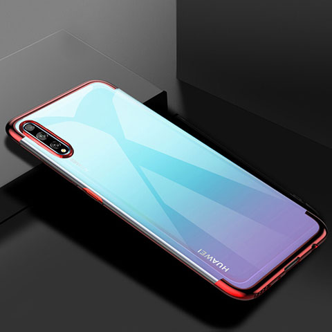 Coque Ultra Fine TPU Souple Housse Etui Transparente H01 pour Huawei Y8p Rouge