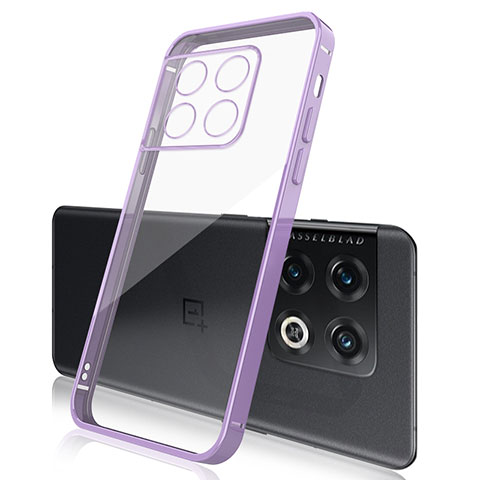 Coque Ultra Fine TPU Souple Housse Etui Transparente H01 pour OnePlus 10 Pro 5G Violet