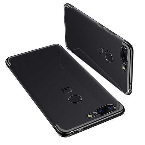 Coque Ultra Fine TPU Souple Housse Etui Transparente H01 pour OnePlus 5T A5010 Noir