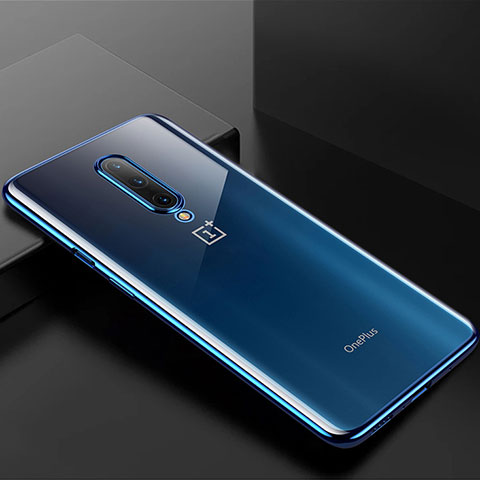 Coque Ultra Fine TPU Souple Housse Etui Transparente H01 pour OnePlus 8 Bleu