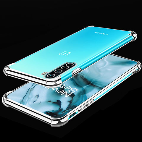 Coque Ultra Fine TPU Souple Housse Etui Transparente H01 pour OnePlus Nord Argent