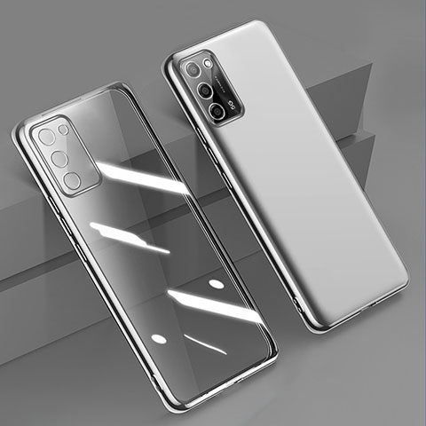 Coque Ultra Fine TPU Souple Housse Etui Transparente H01 pour Oppo A53s 5G Argent