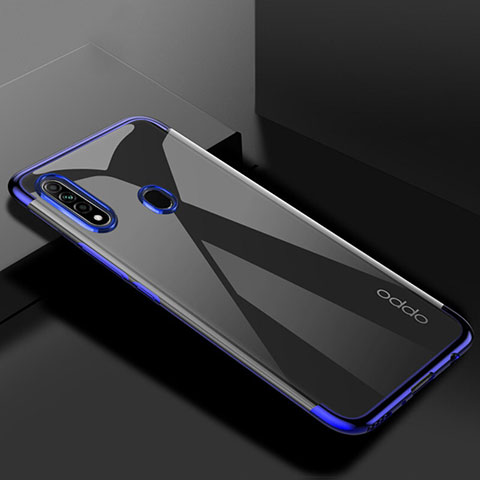 Coque Ultra Fine TPU Souple Housse Etui Transparente H01 pour Oppo A8 Bleu