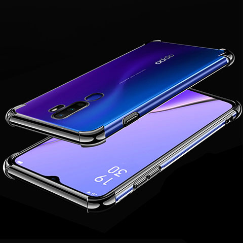 Coque Ultra Fine TPU Souple Housse Etui Transparente H01 pour Oppo A9 (2020) Noir