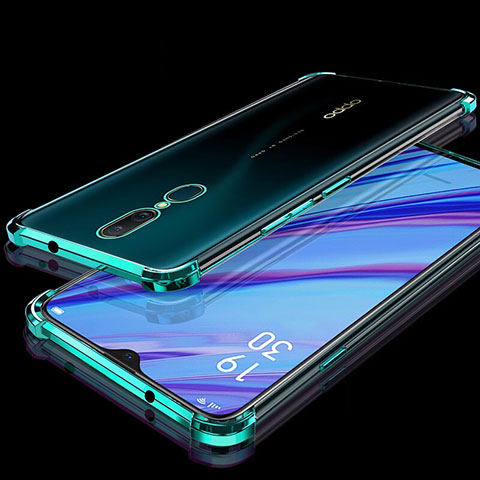 Coque Ultra Fine TPU Souple Housse Etui Transparente H01 pour Oppo A9 Vert