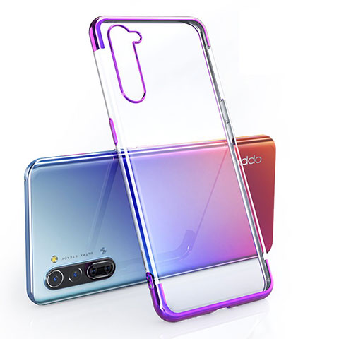 Coque Ultra Fine TPU Souple Housse Etui Transparente H01 pour Oppo F15 Violet