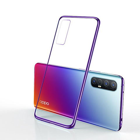 Coque Ultra Fine TPU Souple Housse Etui Transparente H01 pour Oppo Find X2 Neo Violet